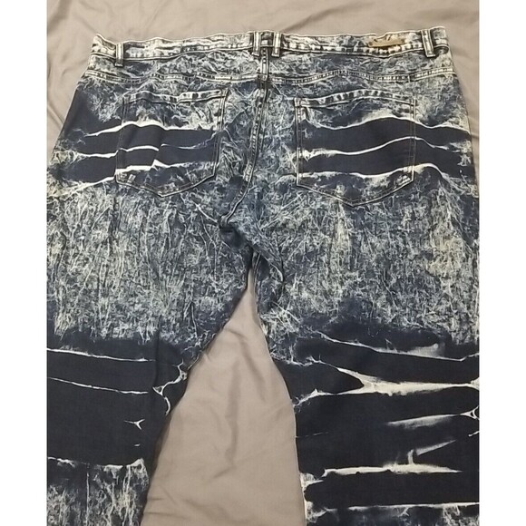 Evolution In Design Jeans Men 48 51×33 Baggy Skater Y2k Denim Hip Hop Acid Wash - Picture 7 of 12